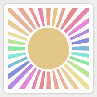 Sun Boho Rainbow Cute Illustration Sticker